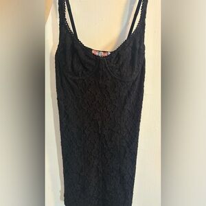 Urban Outfitters Black Lace Mini Dress